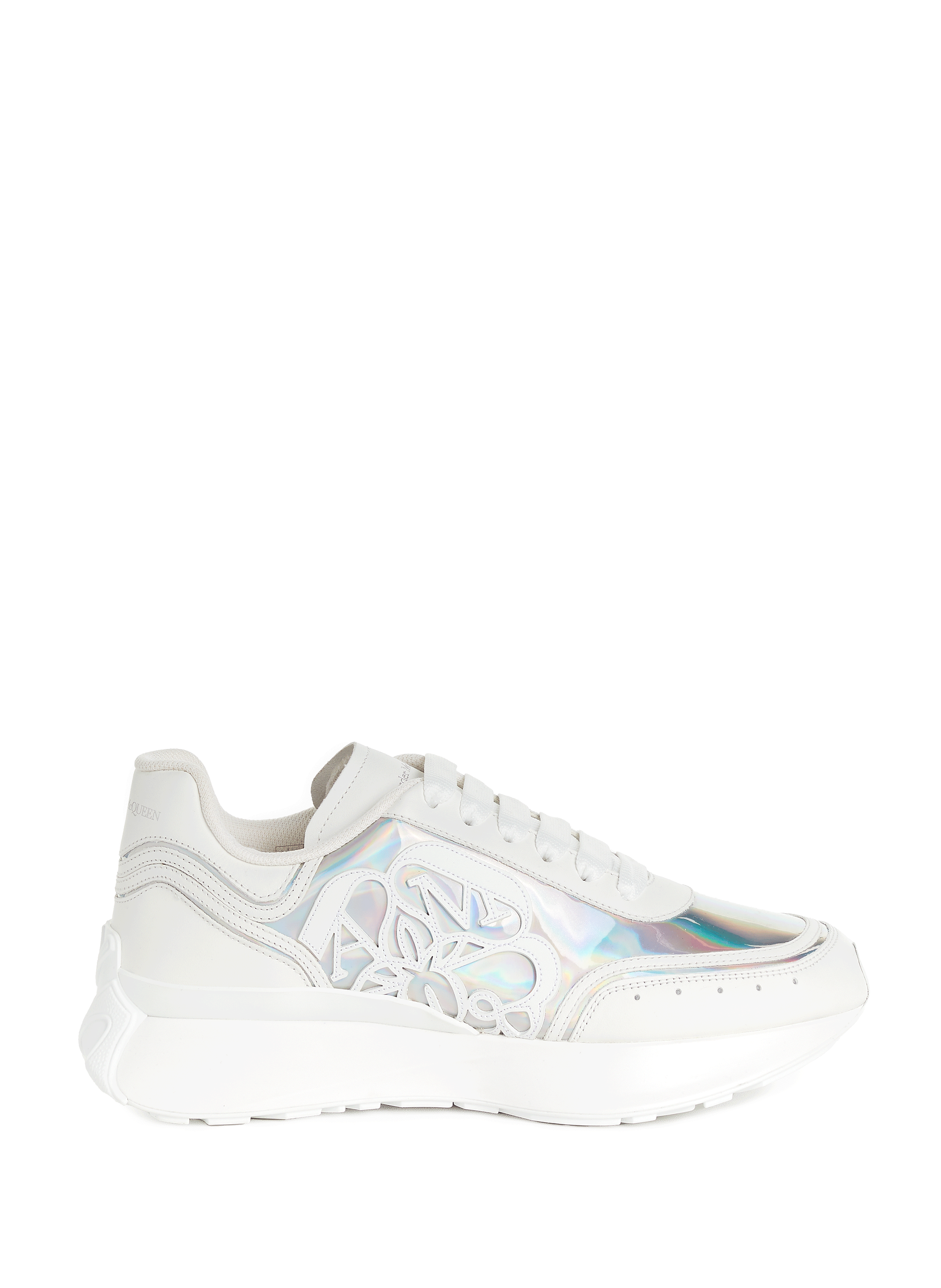 Alexander McQueen Silver Glitter Platform Lace Up Sneakers Size 37 Alexander  McQueen | TLC